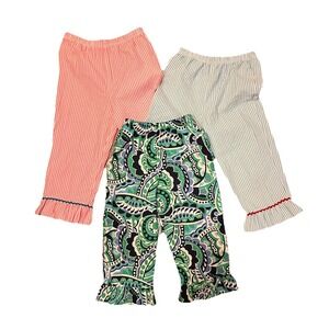 Kelly's Kids Ruffle Pants Girls 14-16 Capri‎ Cropped Lot Of 3 Feminine Girly